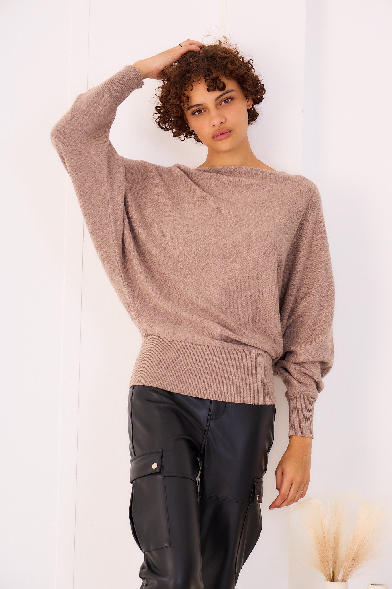 Pull col bateau maille fine en cachemire - Orice